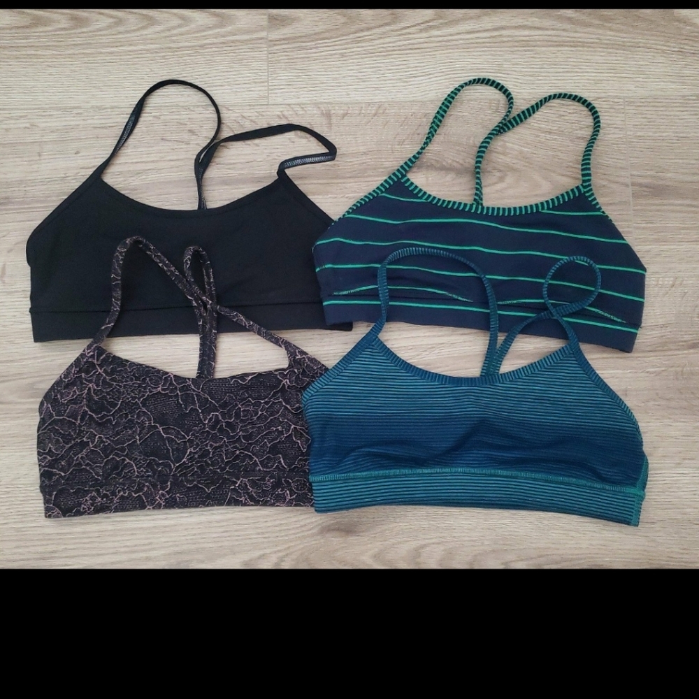 Lululemon bundle of 4 Flow Y sports bras all size 6